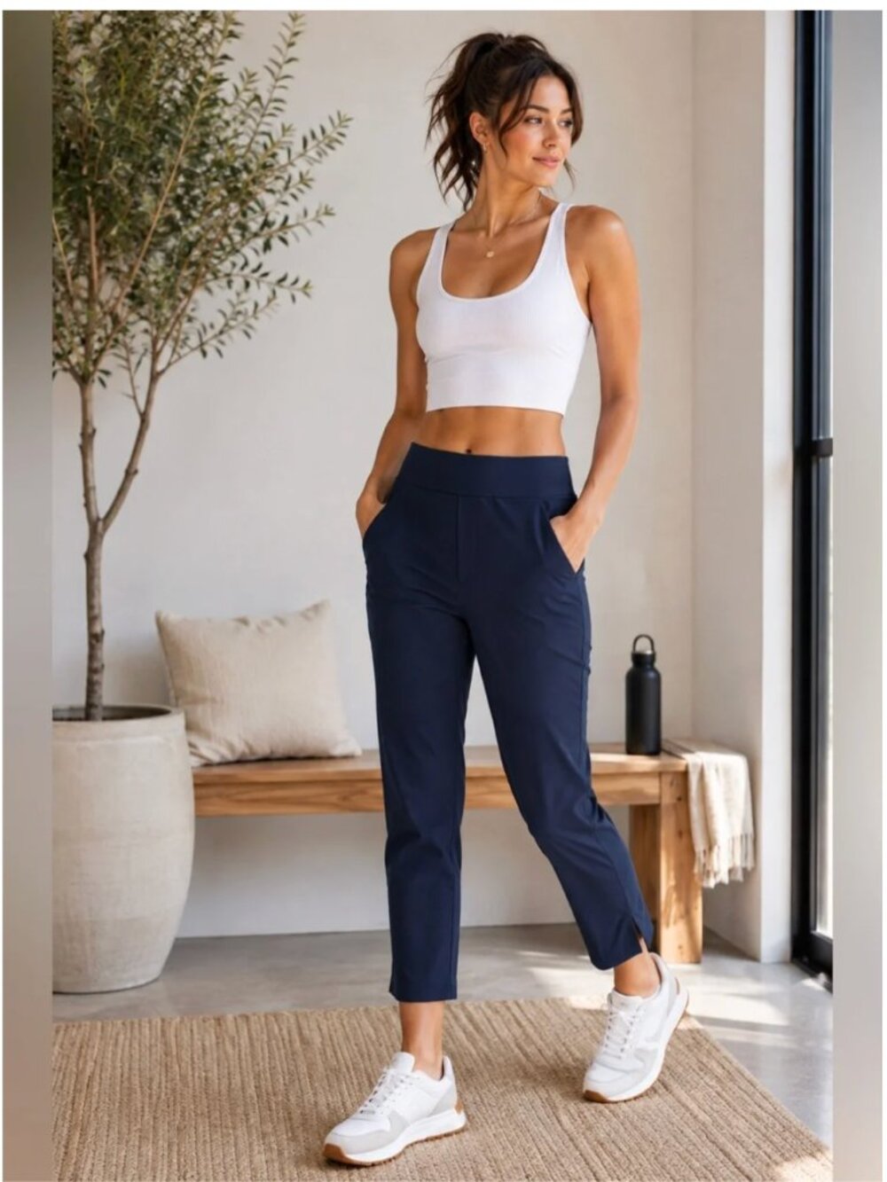 Athleta Brooklyn Ankle Pant in Navy Blue - Size 8 - EUC!